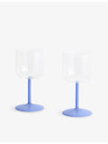 HAY tinted borosilicate wine glasses set of two (British brand)