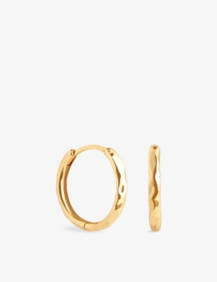 Astrid & Miyu 18ct gold-plated sterling silver hoop earrings, UK version