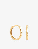 Astrid & Miyu 18ct gold-plated sterling silver hoop earrings, UK version