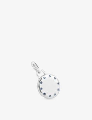 Molten Rhodium-Plated Sterling-Silver and Zirconia Charm - Rhodium P Silver