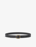 Loewe Rounded-Buckle Leather Belt 3cm