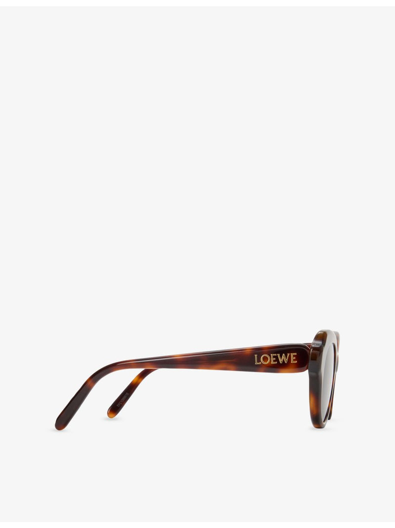 Loewe cat-eye acetate sunglasses with Havana tint, imported from the UK