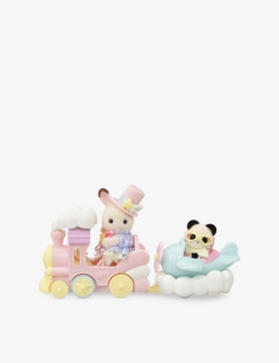 Sylvanian Families amusement park plane train playset with figures (British brand)