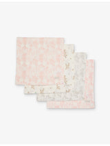 selfridges The Little Tailor Printed Four-Piece Cotton Muslin Cloth Set 60cm x 60cm- Buy online at McGrocer