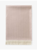 Johnstons herringbone wool throw 190cm x 140cm - British product