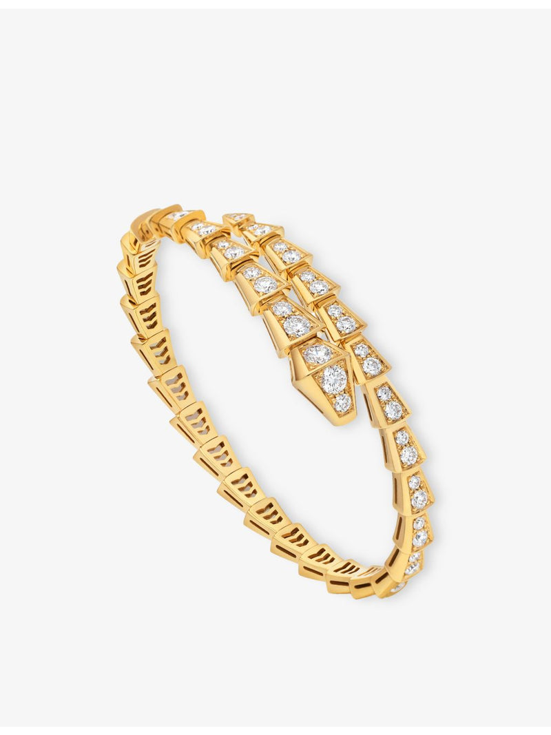 Bvlgari Serpenti Viper pavé bracelet 18ct gold, imported from the UK