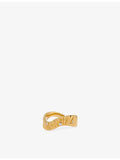 Astley Clarke 18ct yellow gold vermeil lab-grown white sapphire ring, UK version