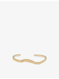 Astley Clarke 18ct yellow gold cuff bangle 58mm sterling silver (British brand)