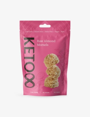 Keto8 raw almond morsels 120g, a keto snack (British brand)