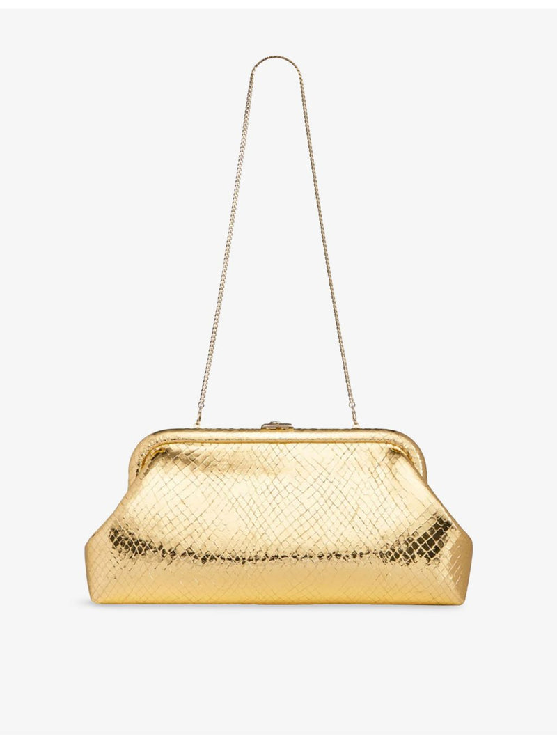 Jimmy Choo Skylar leather clutch with square clasp - British product