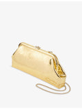 Jimmy Choo Skylar leather clutch with square clasp - British product