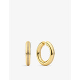 selfridges Sif Jakobs Palermo Medio 18ct Yellow Gold Plated Sterling Silver Cubic Zirconia Hoop Earrings- Buy online at McGrocer