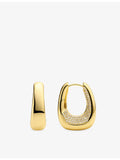 Sif Jakobs gold plated hoop earrings with cubic zirconia 23mm (British brand)