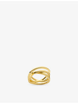 selfridges Sif Jakobs Spirale Pianura 18ct Yellow Gold-Plated Sterling-Silver Ring- Buy online at McGrocer