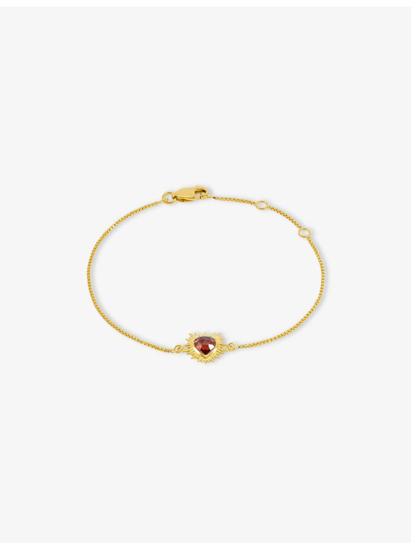 Rachel Jackson garnet bracelet 22ct gold plated sterling silver, UK version