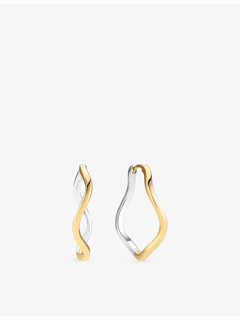Sif Jakobs two-tone wave hoop earrings 25.5mm - British product