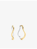 Sif Jakobs two-tone wave hoop earrings 25.5mm - British product
