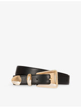 selfridges The Kooples Western-Buckle Leather Belt- Buy online at McGrocer