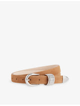 selfridges Hollyhock Suede Mixed Metal Belt 2.54cm- Buy online at McGrocer