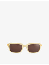 selfridges Gianfranco Ferré Pre-Loved 90s Rectangular-Frame Acetate Sunglasses- Buy online at McGrocer
