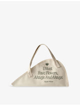 selfridges Sowvital Monet Quote Cotton Flower Tote Bag 44cm x 46cm- Buy online at McGrocer