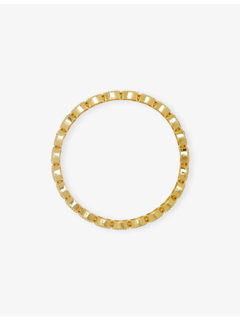 Lisa Gozlan Happy Face Bracelet 18ct gold-plated brass cubic zirconia, UK version