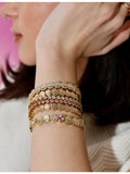 Lisa Gozlan 18ct gold plated cubic zirconia bracelet, imported from the UK