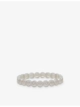selfridges Lisa Gozlan The Pavé The Happy Face 18ct Silver Plated Brass and Cubic Zirconia Bracelet- Buy online at McGrocer