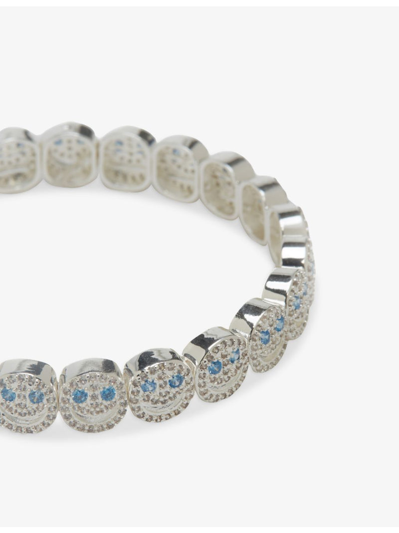 Lisa Gozlan Happy Face bracelet silver plated cubic zirconia - British product