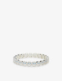 Lisa Gozlan 18ct Silver Plated Brass and Cubic Zirconia Pavé Happy Face Bracelet