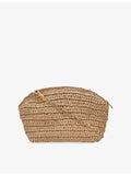 Reiss Fern raffia clutch bag with chain strap - British product