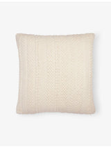 selfridges The White Company Napier Medium Square Cotton Cushion 50cm x 50cm- Buy online at McGrocer