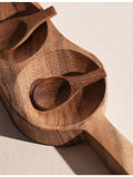 Soho Home acacia wood server with three spoons (British brand)