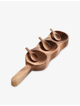 selfridges Soho Home Gava Trio Acacia Wood Serving Set- Buy online at McGrocer