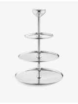 selfridges Georg Jensen Alfredo Mirror-Polished Stainless Steel Cake Stand 30cm- Buy online at McGrocer