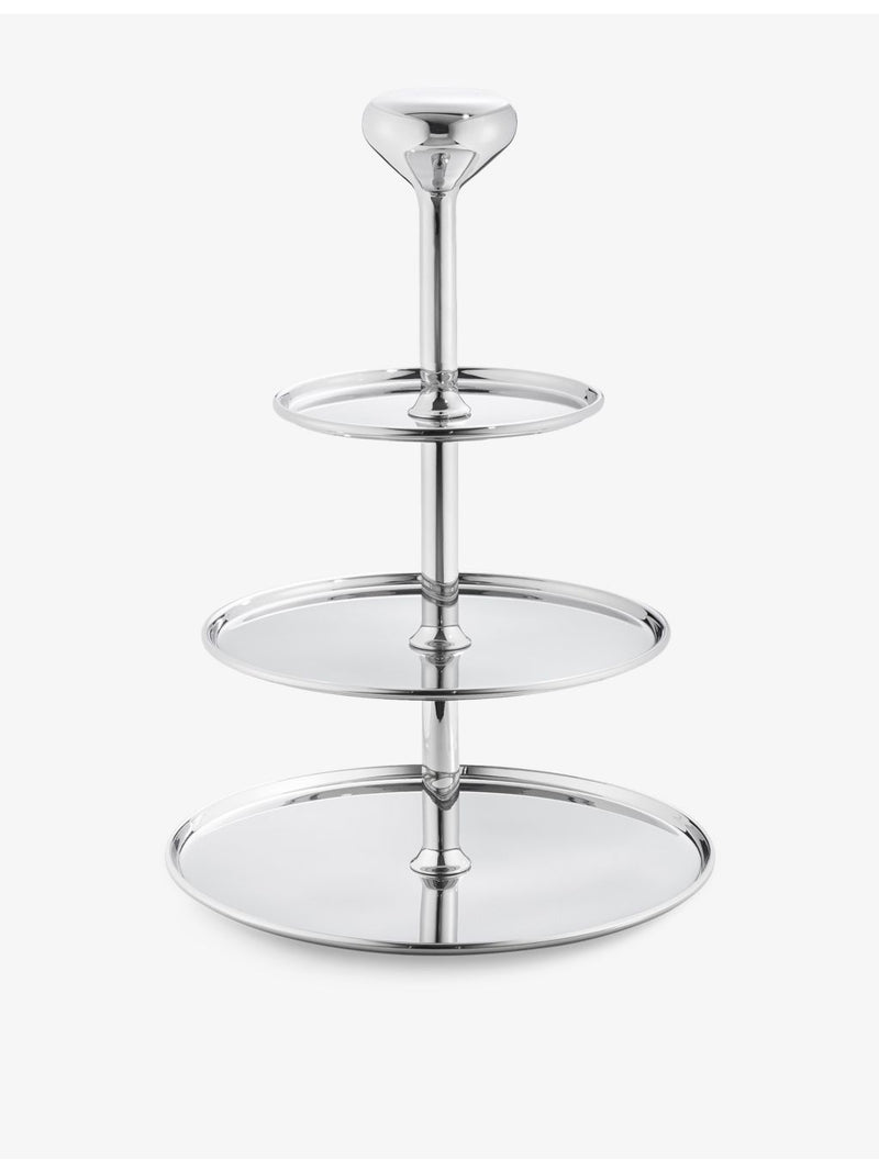Georg Jensen mirror-polished stainless steel cake stand 30cm (British brand)