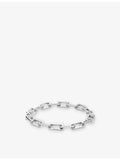 Poubel engraved link sterling silver bracelet 21cm, imported from the UK