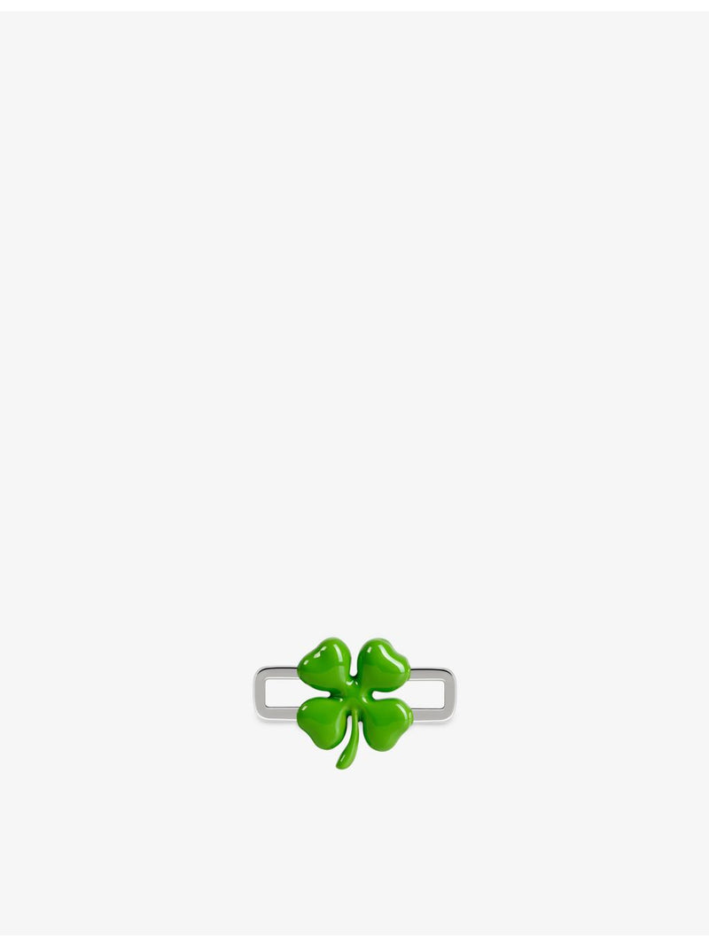 Poubel sterling-silver clover enamel charm, UK version