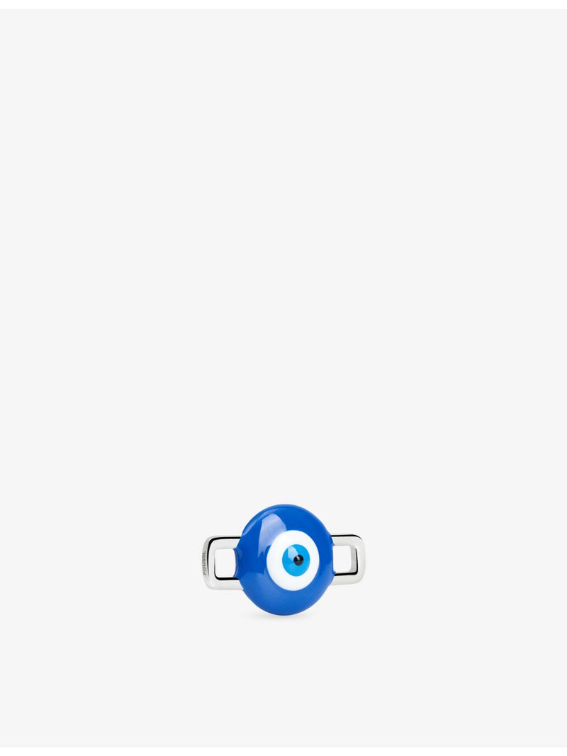 Poubel sterling silver evil eye charm with enamel, UK version