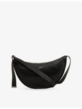 Sandro small leather hobo bag with cross-body strap - British product