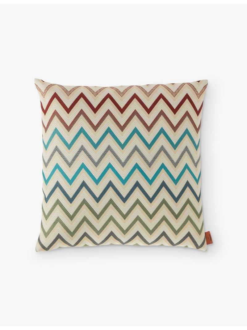 Watamu Zigzag-Pattern Cotton-Blend Cushion 40cm x 40cm