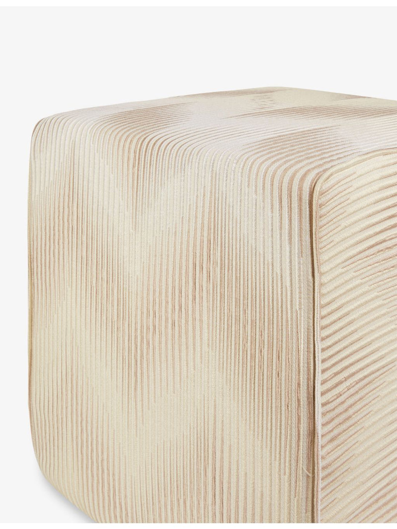 Missoni Home woven cube pouf faded zigzag 40cm, UK version