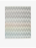 Missoni Home zigzag-pattern wool-blend throw 135cm x 200cm - British product