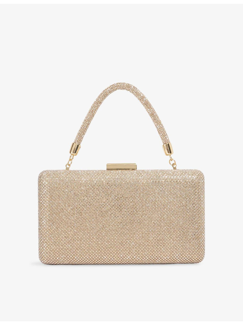 Dune diamante top-handle clutch bag with chain strap, imported from the UK