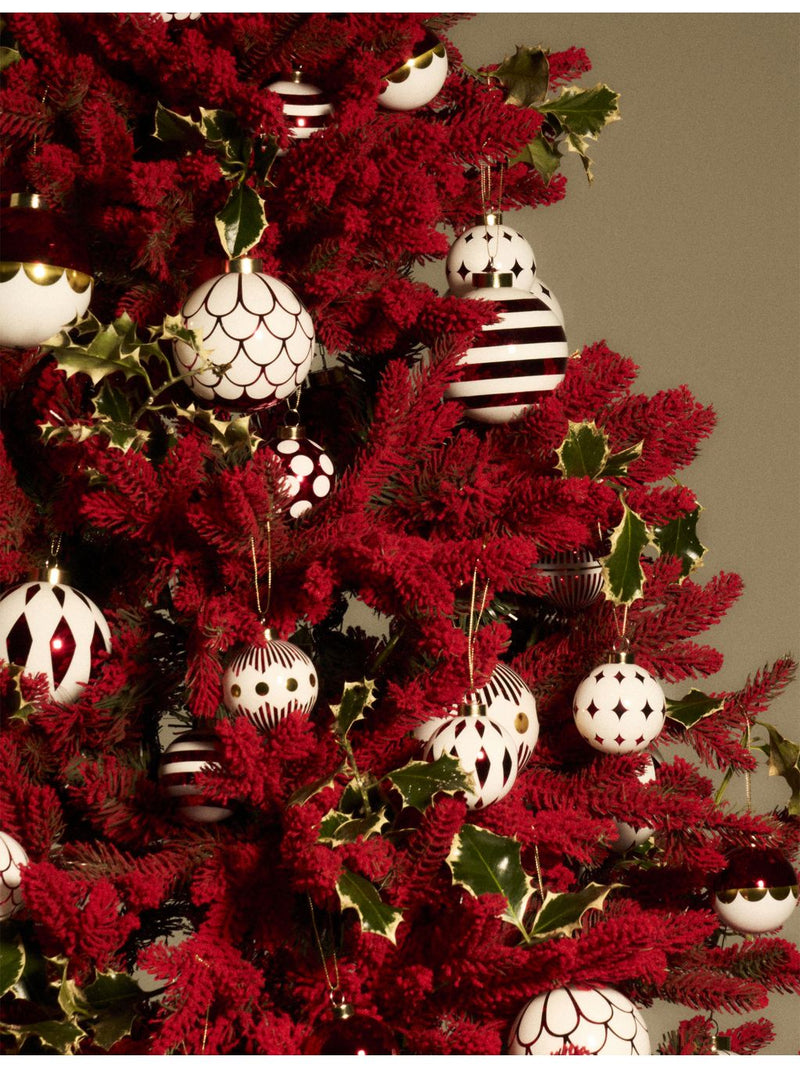 Alessi glass Christmas baubles set of 2, UK version