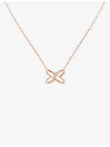 selfridges Chaumet Jeux De Liens 18ct Rose Gold 0.01ct Brilliant-Cut Diamond Pendant Necklace- Buy online at McGrocer
