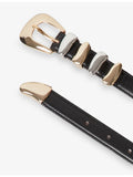 Claudie Pierlot sculpted-loop leather belt with gold buckle, UK version