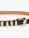 Claudie Pierlot sculpted-loop leather belt with gold buckle, UK version