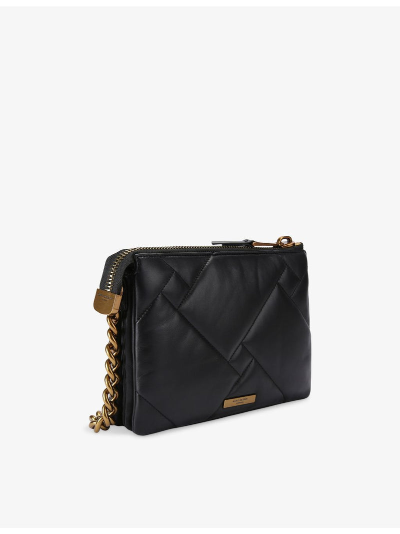 Kurt Geiger London Kensington Puff leather pouch bag, imported from the UK