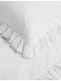 Elodie cotton pillowcase 75x50cm with ruffle trim, imported from the UK
